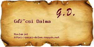 Gácsi Dalma névjegykártya